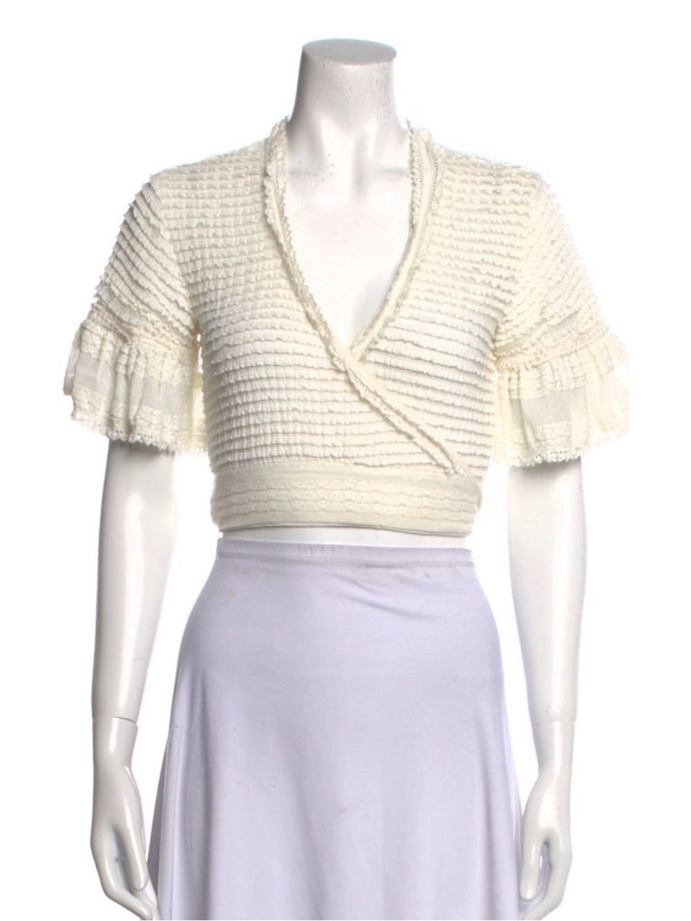 Simkhai Textured Wrap Crop Top